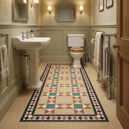 Donard Victorian Yellow Porcelain Floor Tile 285x285mm